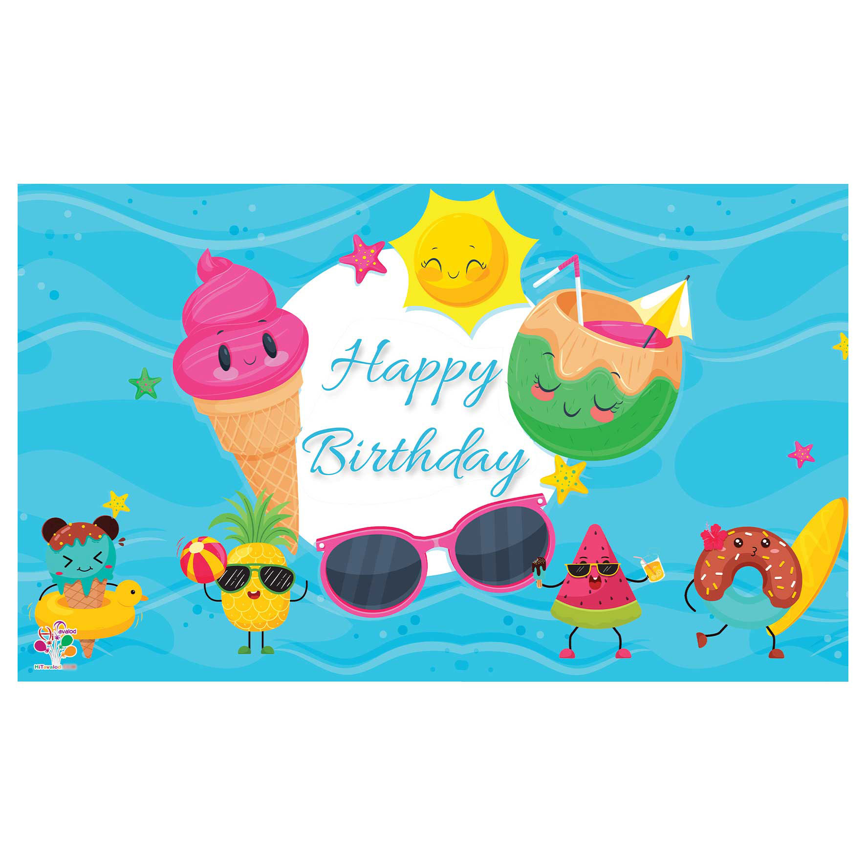 بنر تولد طرح بستنی کد 128