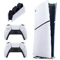 پلی استیشن 5 اسلیم دیجیتال PlayStation Slim به همراه دسته اضافی و پایه شارژر