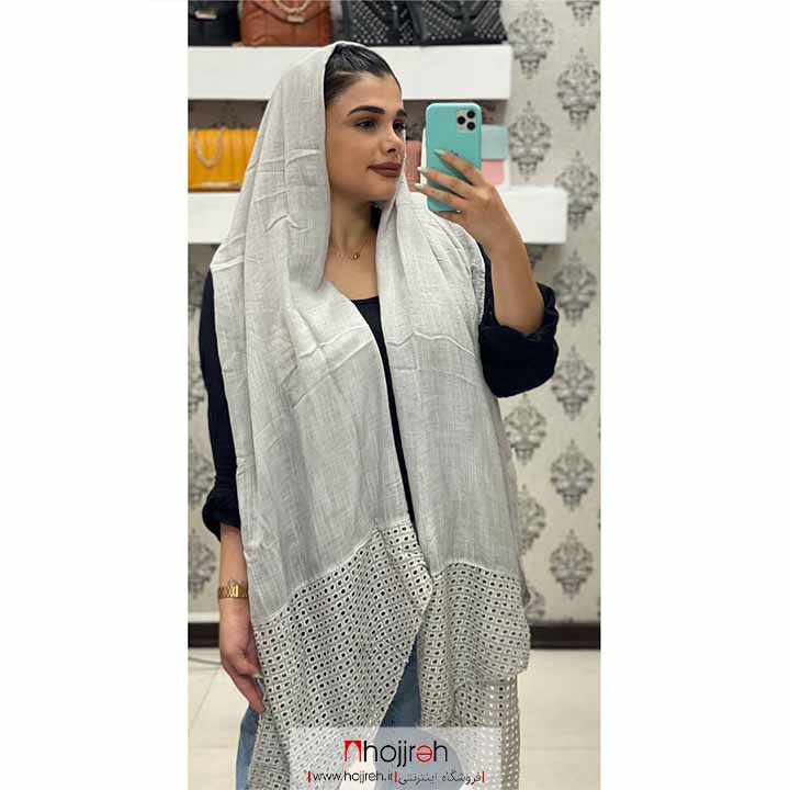 اطلاعات ، قیمت و خرید شال طوسی روشن نخی سنگشور کد A65