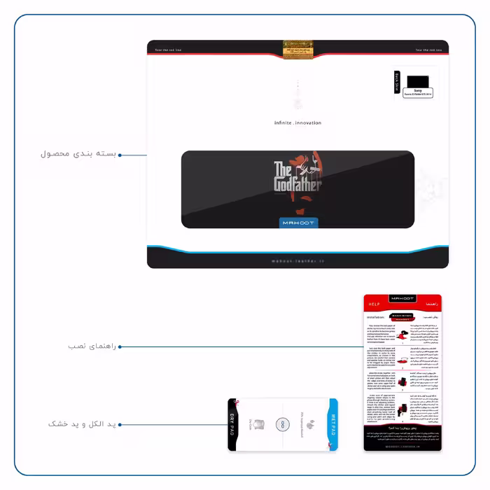 برچسب پوششی ماهوت مدل The Godfather مناسب برای تبلت سونی Xperia Z2 Tablet LTE 2014