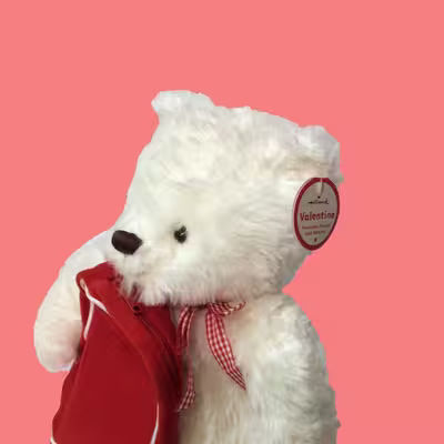 عروسک طرح خرس تدی مدل Hallmark Valentino کد SZ9/615 ارتفاع 37 سانتی‌متر