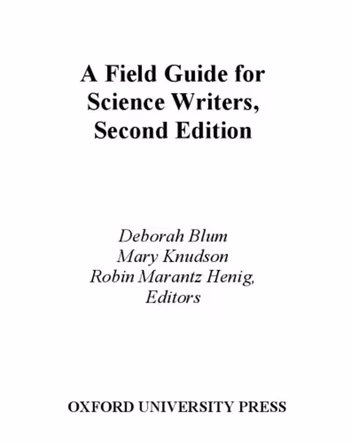 خرید و دانلود نسخه کامل کتاب A field guide for science writers