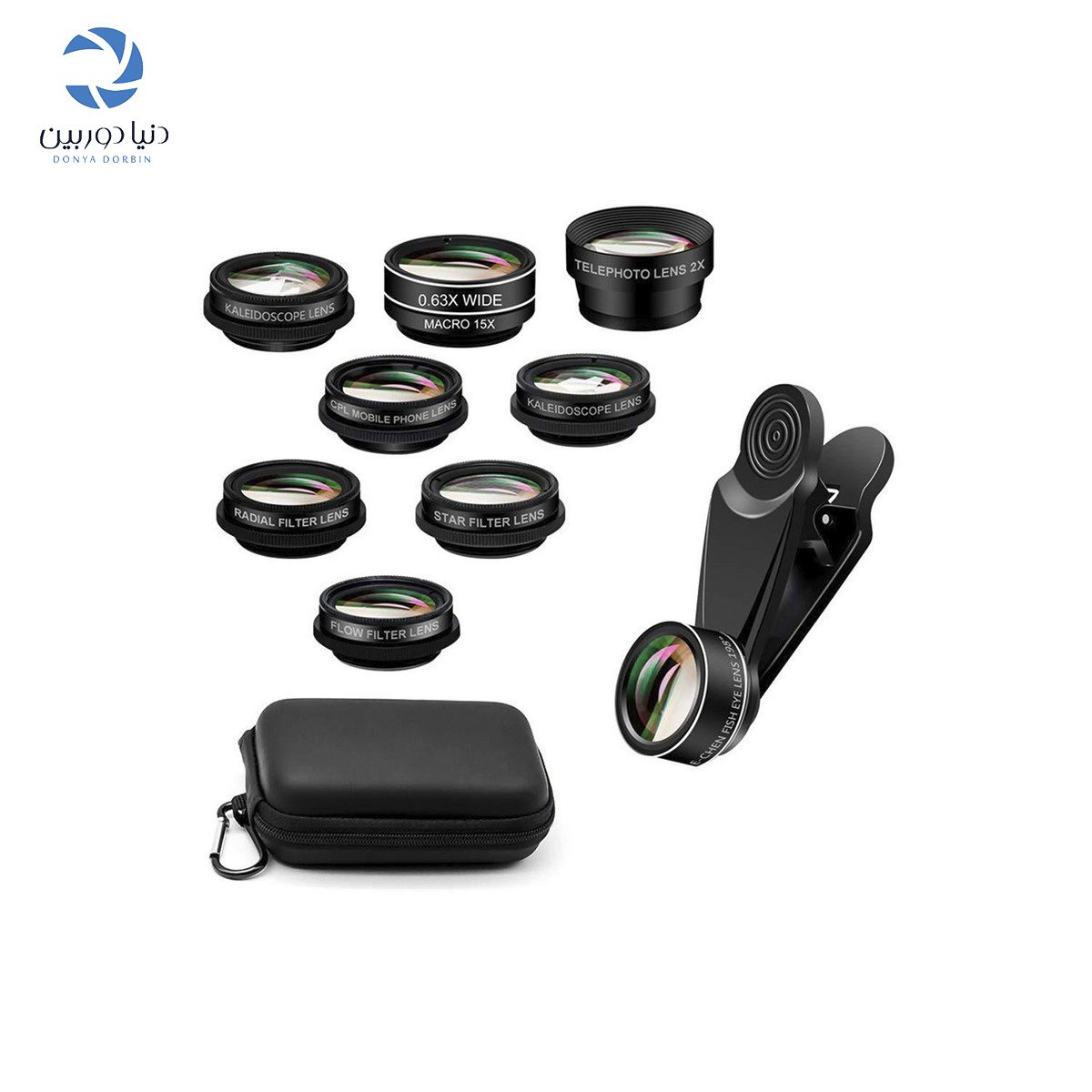 کیت 10 عددی لنز موبایلی xh-1001 mobile Camera Kit Lens