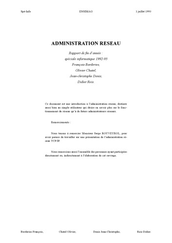 خرید و دانلود نسخه کامل کتاب Administration reseaux