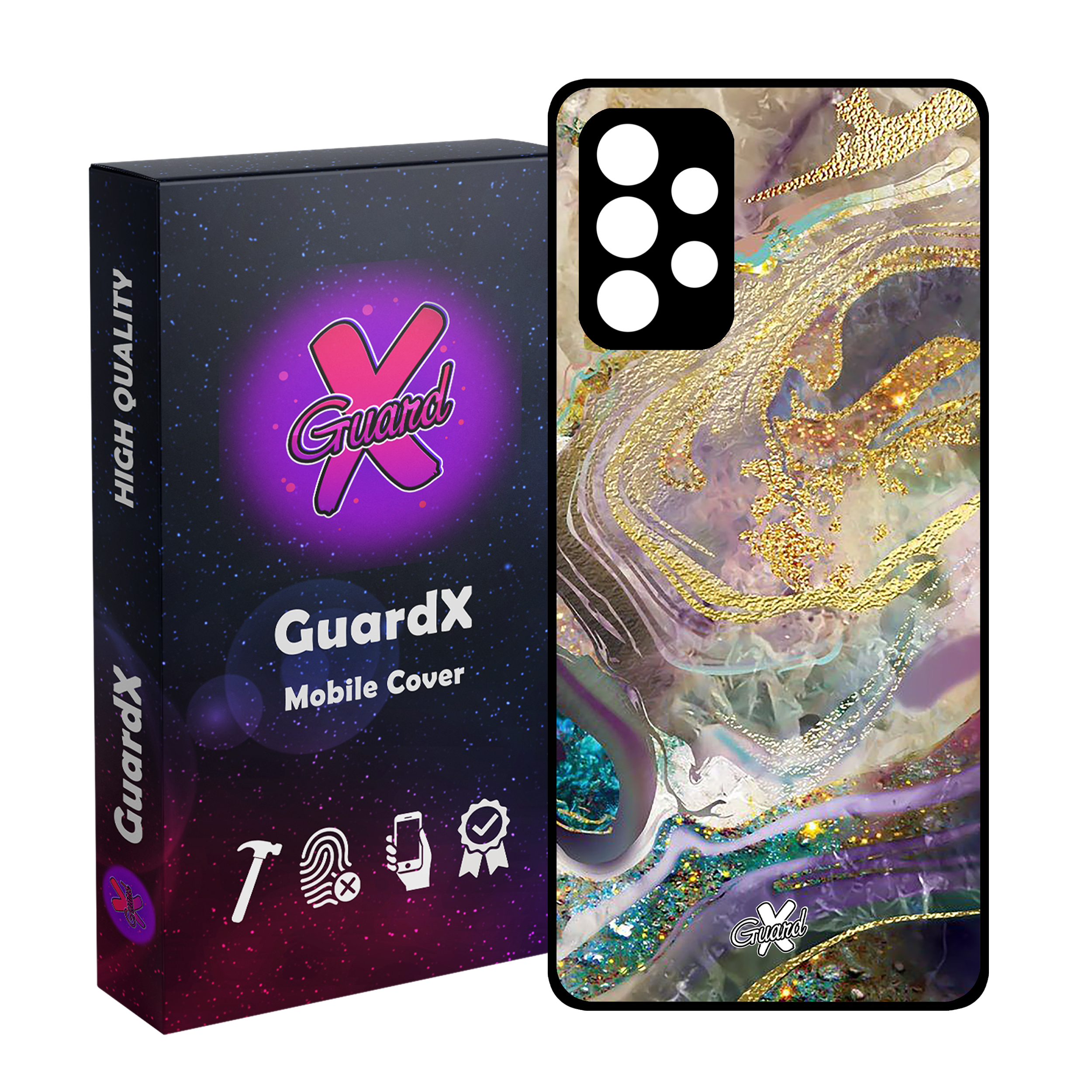 کاور گارد ایکس طرح ماربل مدل Glass10295 مناسب برای گوشی موبایل سامسونگ Galaxy A23 4G