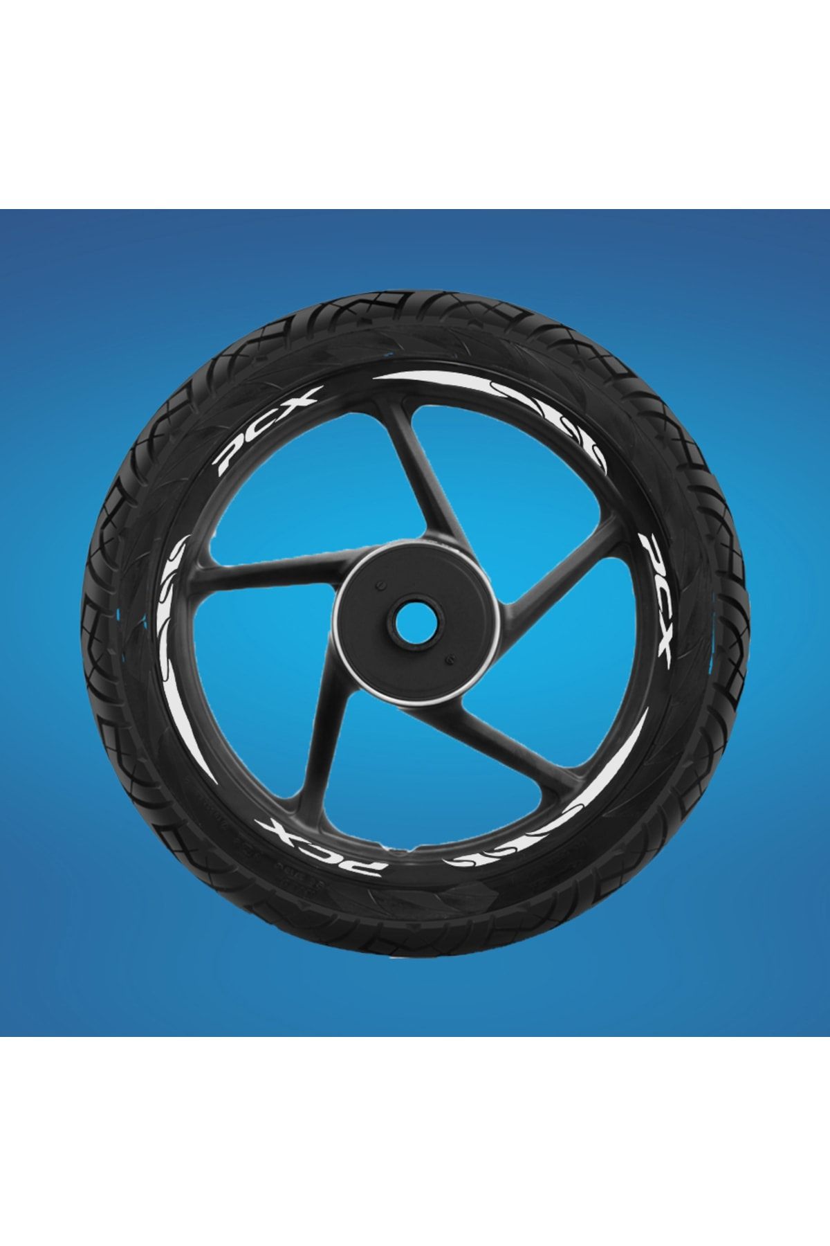 نوار رینگ موتورسیکلت سفید PCX لبه نوشته شده سازگار Honda