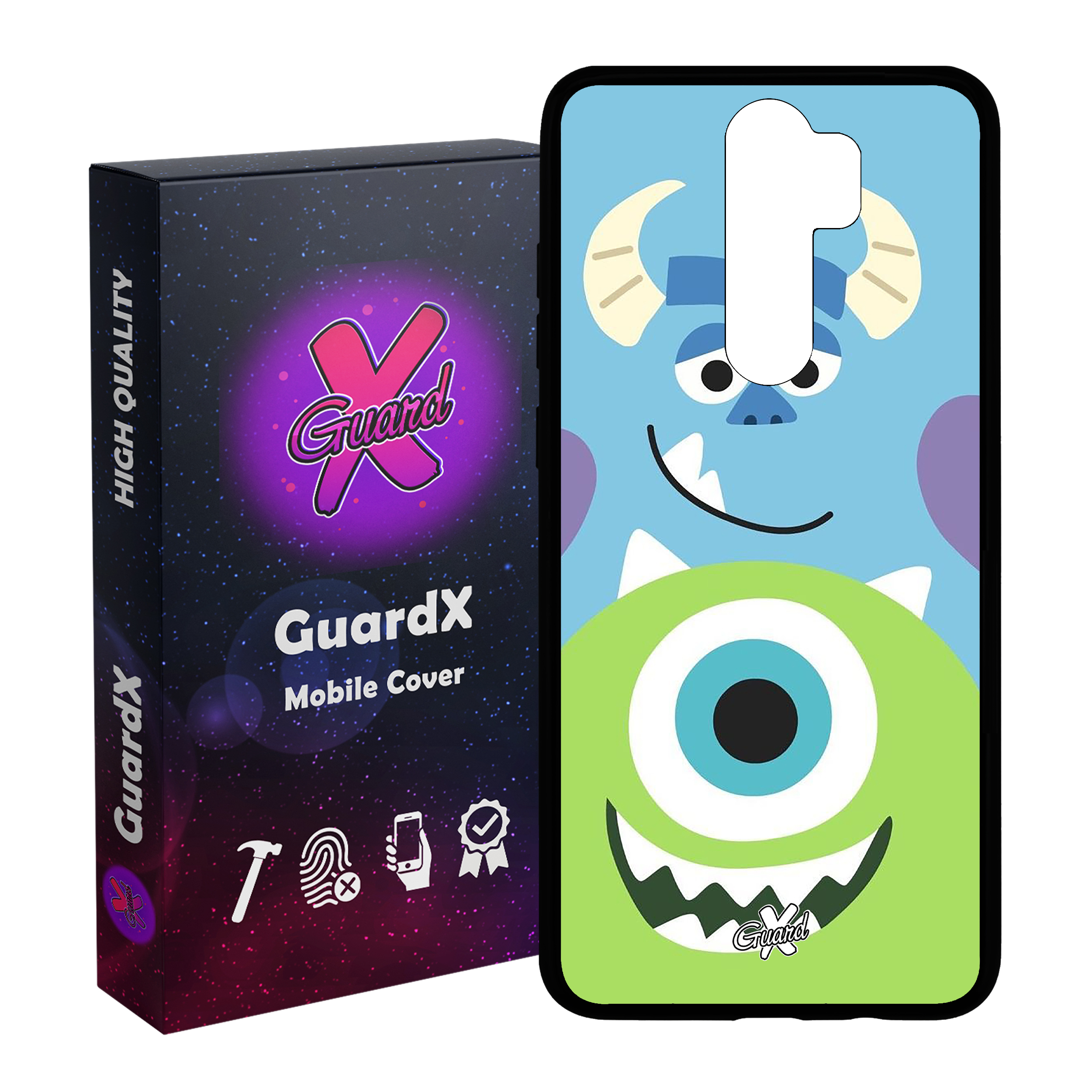 کاور گارد ایکس طرح هیولاها مدل Glass10389 مناسب برای گوشی موبایل شیائومی Redmi Note 8 Pro