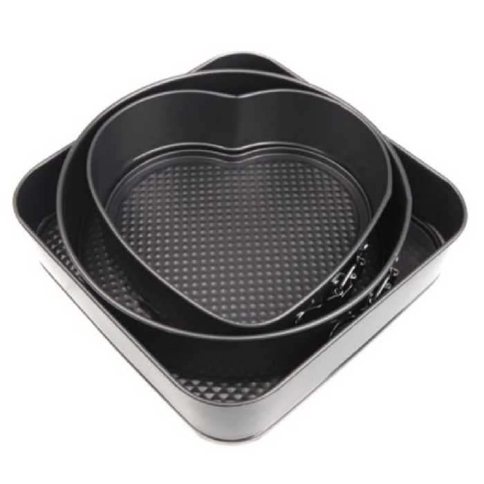 قالب کیک مدل قلبی کمربندی کد 707070 مجموعه 3 عددی