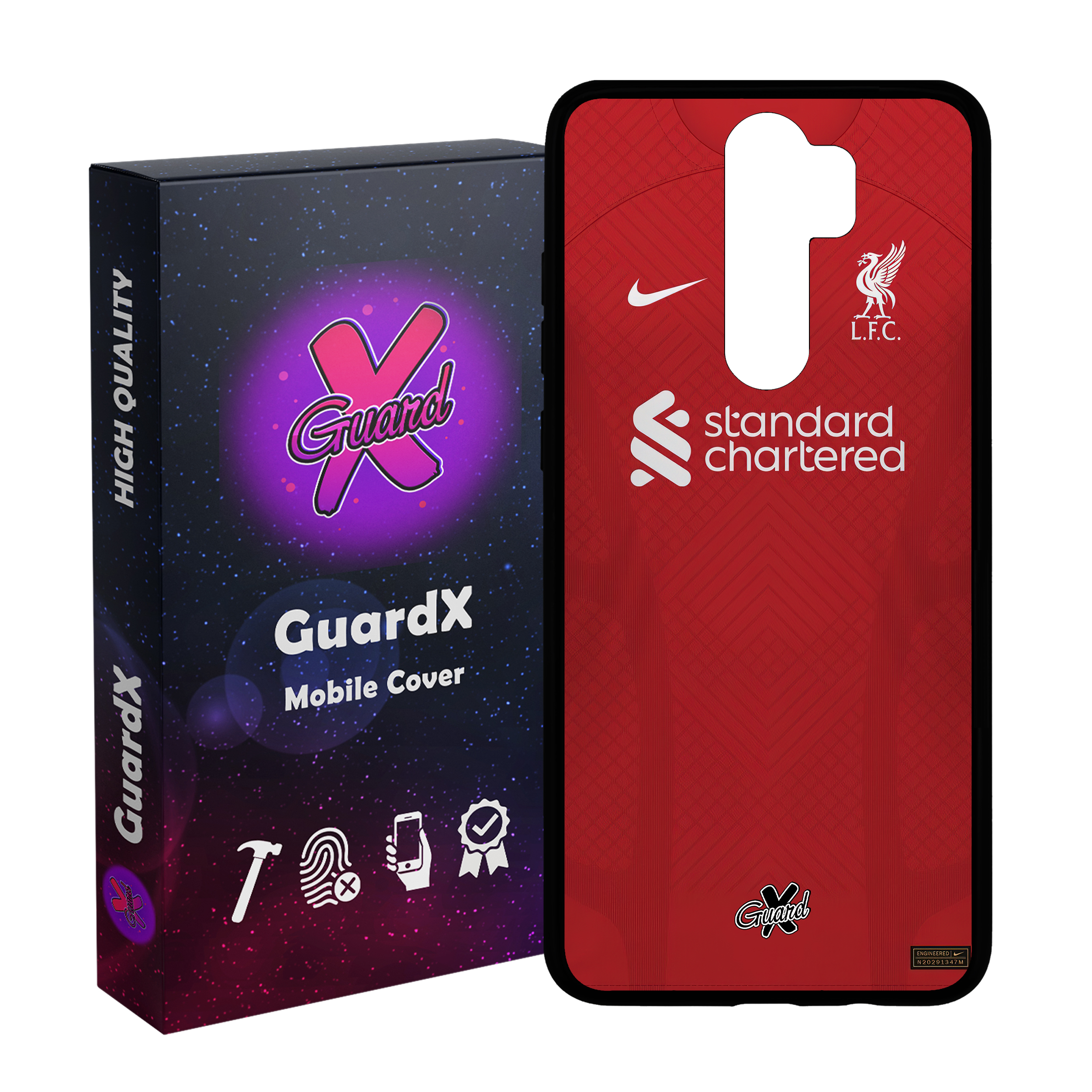 کاور گارد ایکس طرح لیورپول مدل Glass10468 مناسب برای گوشی موبایل شیائومی Redmi Note 8 Pro