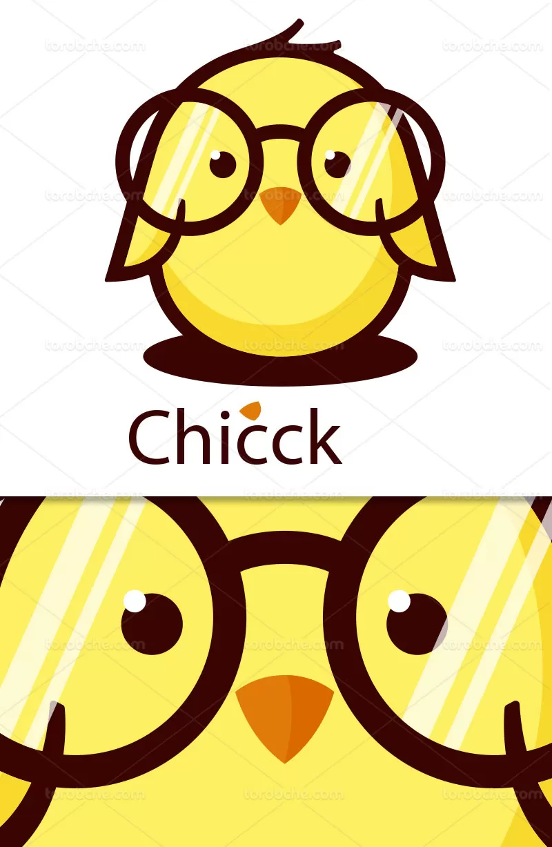 وکتور لوگو جوجه زرد | گرافیک با طعم تربچه