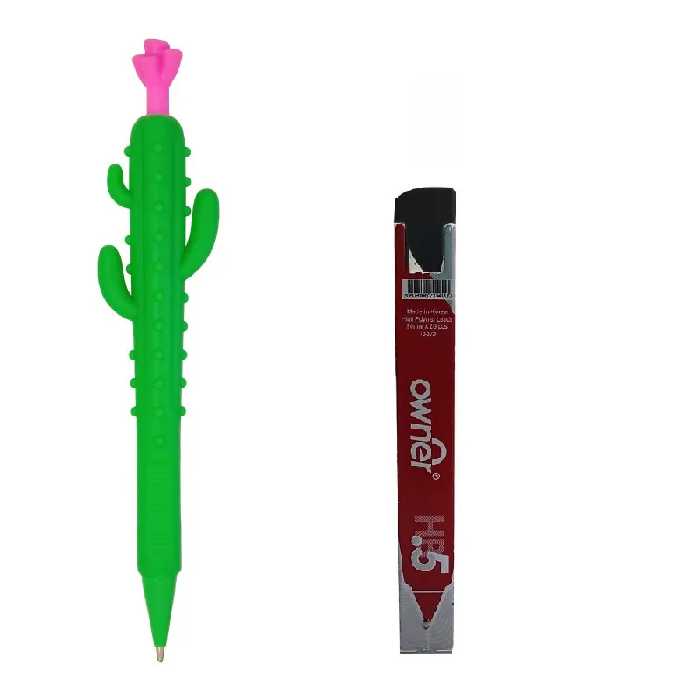 مداد نوکی 0.5 میلی متری مدل کاکتوس به همراه نوک