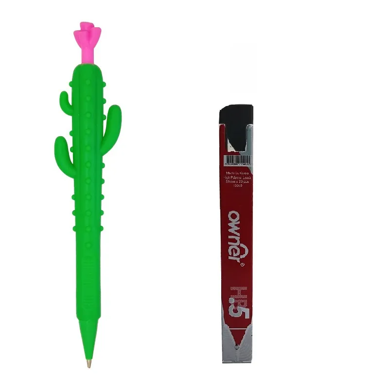 مداد نوکی 0.5 میلی متری مدل کاکتوس به همراه نوک