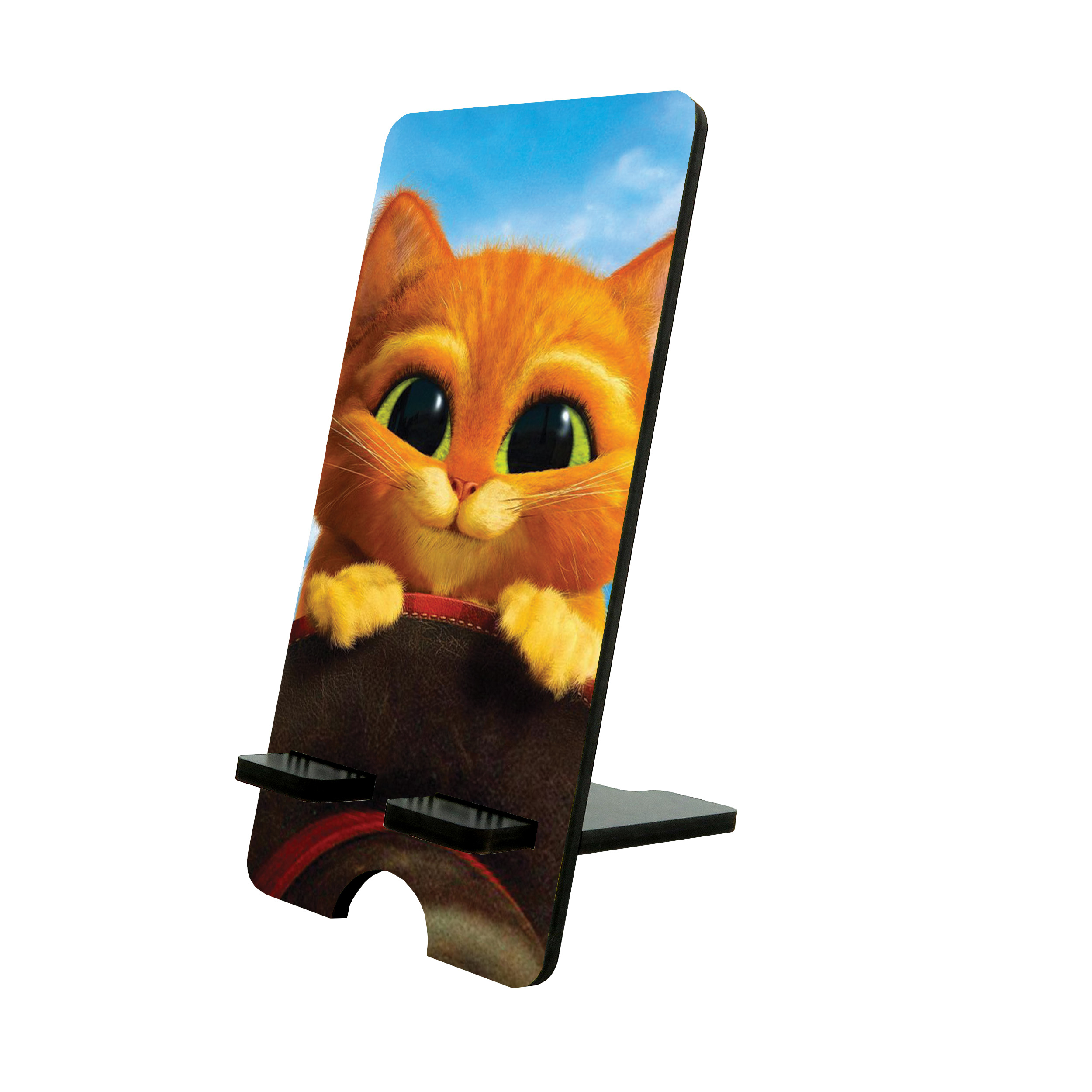 پایه نگهدارنده گوشی موبایل و تبلت طرح گربه چکمه پوش کد 6978398