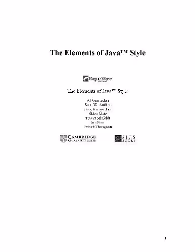 خرید و دانلود نسخه کامل کتاب The Elements of Java Style