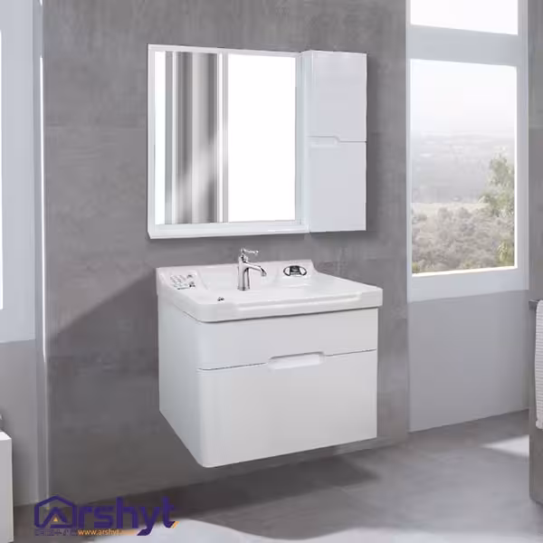 روشویی کابینتی پلاتوس سفید 80*46 | کابینت سرویس بهداشتی - لوازم خانه و آشپزخانه آرشیت