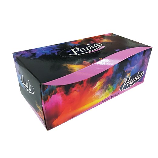 دستمال کاغذی 100 برگ 3 لایه پاپیا طرح ابر و باد 