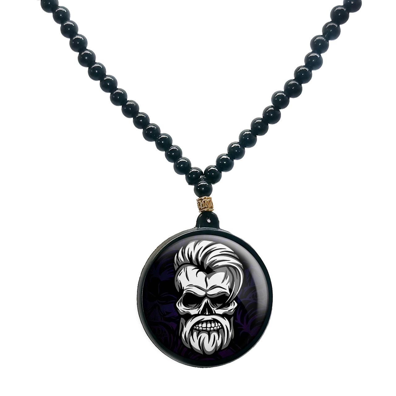 گردنبند پرمانه طرح اسکلت و خفن کد pmd.10604 مدل دو طرفه