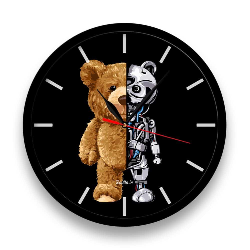 ساعت‌ دیواری راویتا طرح تدی کد 3424