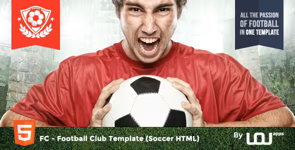 دانلود قالب HTML کلوب هواداری فوتبال FC