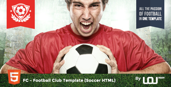 دانلود قالب HTML کلوب هواداری فوتبال FC