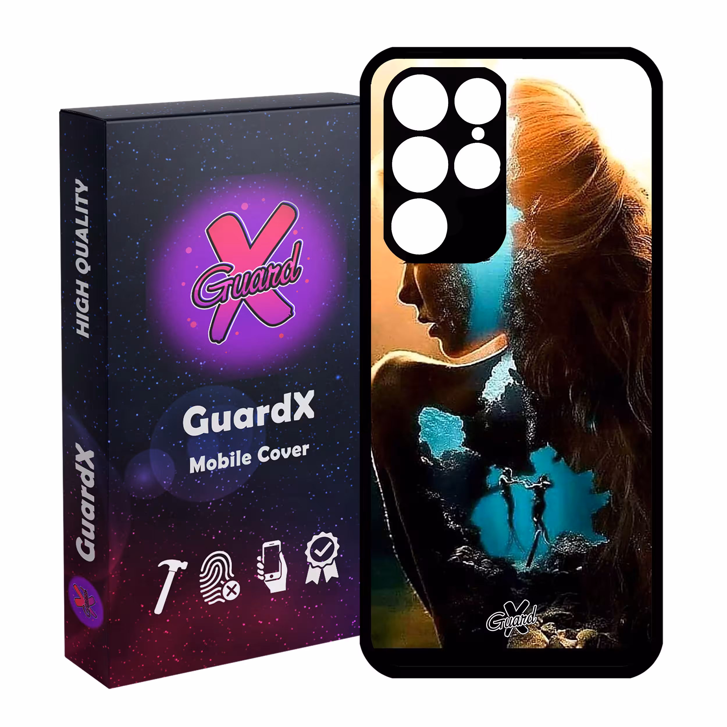 کاور گارد ایکس طرح Girl مدل Glass10138 مناسب برای گوشی موبایل سامسونگ Galaxy S22 Ultra