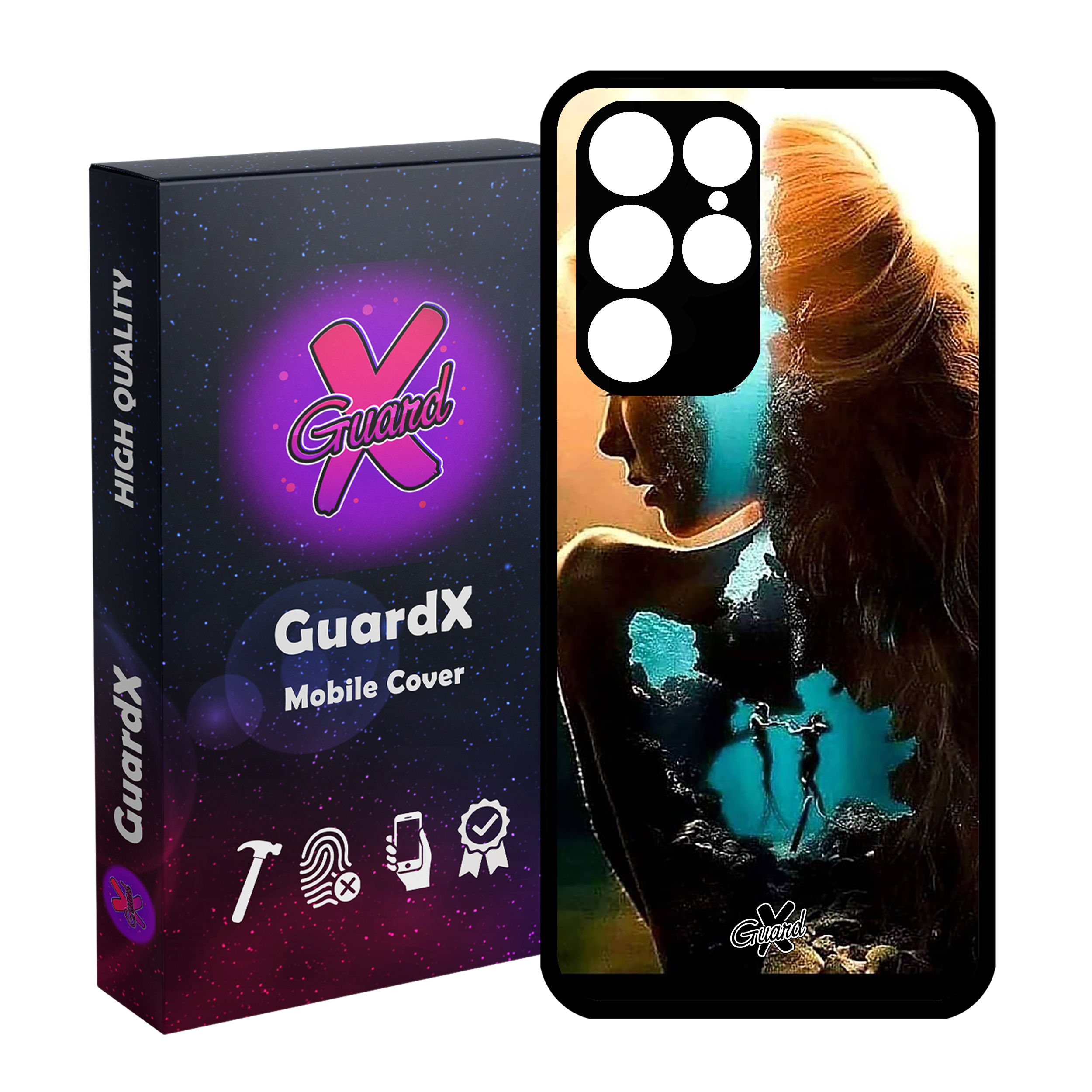 کاور گارد ایکس طرح Girl مدل Glass10138 مناسب برای گوشی موبایل سامسونگ Galaxy S22 Ultra