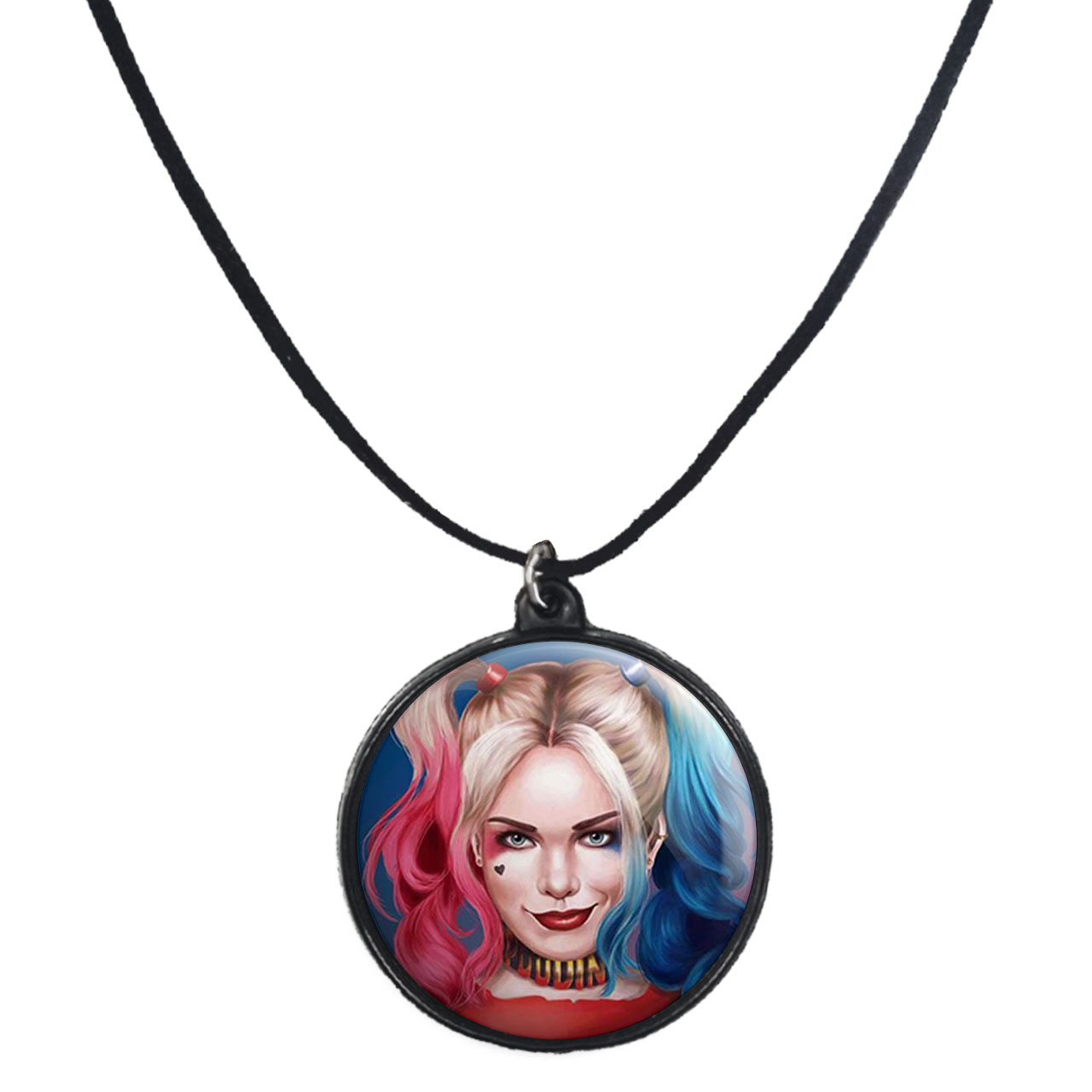 گردنبند پرمانه طرح هارلی کویین کد pmb.1904مدل دو طرفه