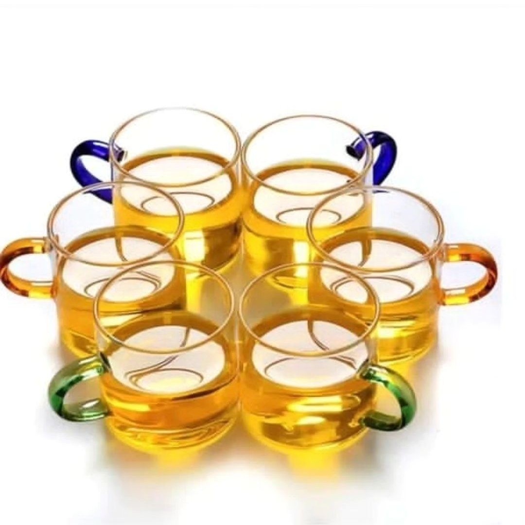 ماگ پیرکس مدل دسته دار 6 تایی کد7،شات،قهوه،نوشیدنی