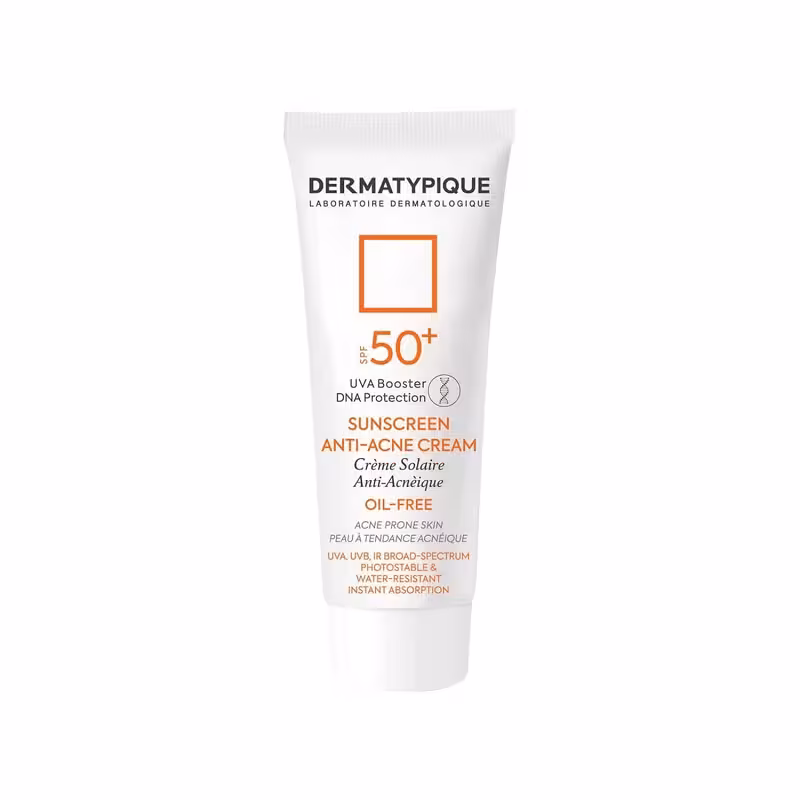 کرم ضد آفتاب آنتی آکنه پوست چرب و جوش‌دار +SPF50 درماتیپیک | بی رنگ | 40ml