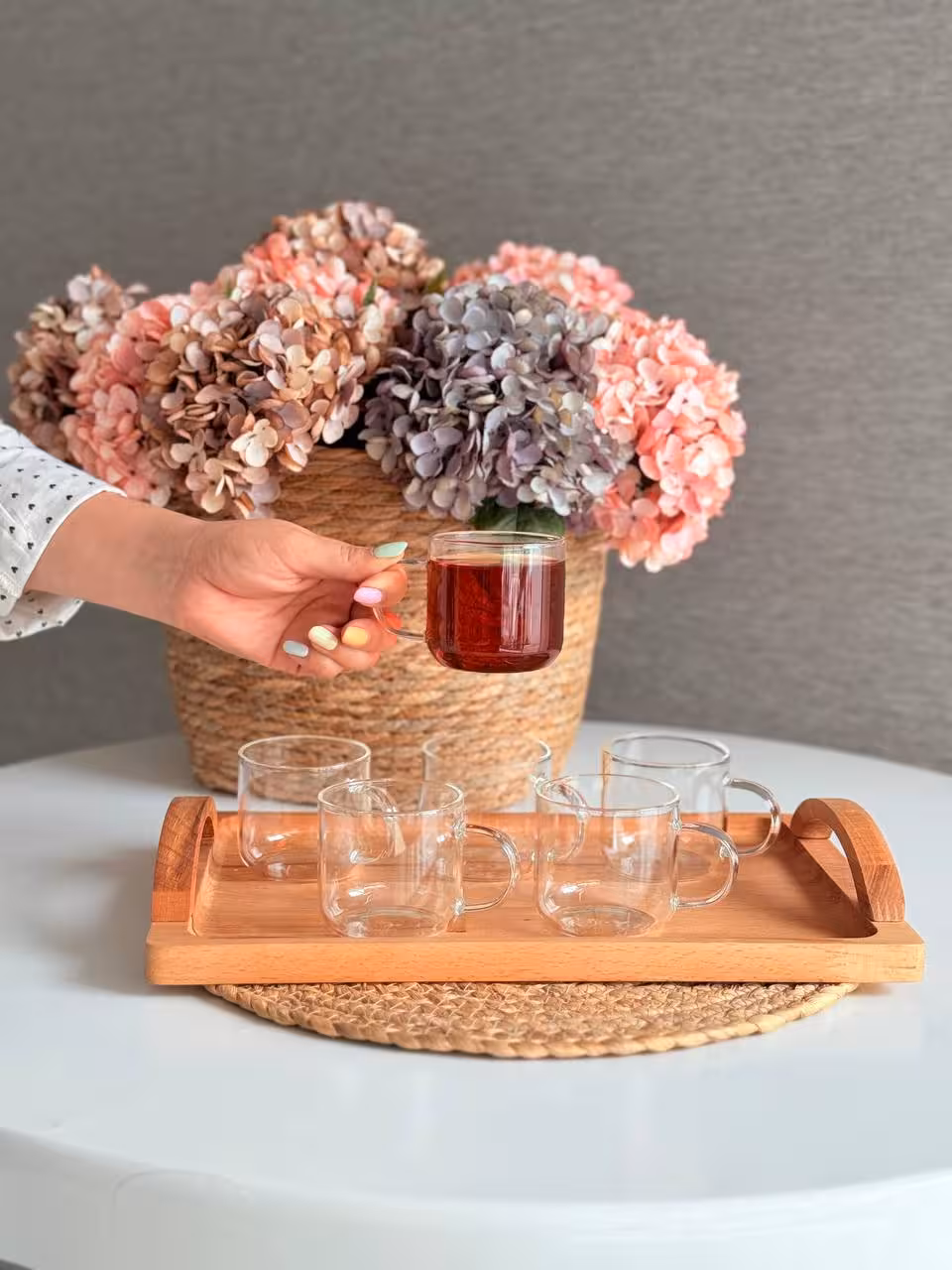 فنجان پیرکس چایخوری مدل نیلی