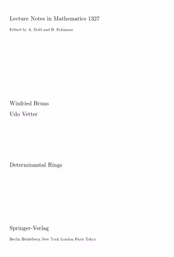خرید و دانلود نسخه کامل کتاب Determinantal Rings
