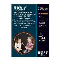 کاغذ فتو گلاسه راف سیلک 260 گرم RC ولف سایز A4
