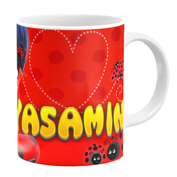 ماگ طرح دختر کفشدوزکی مدل یاسمین