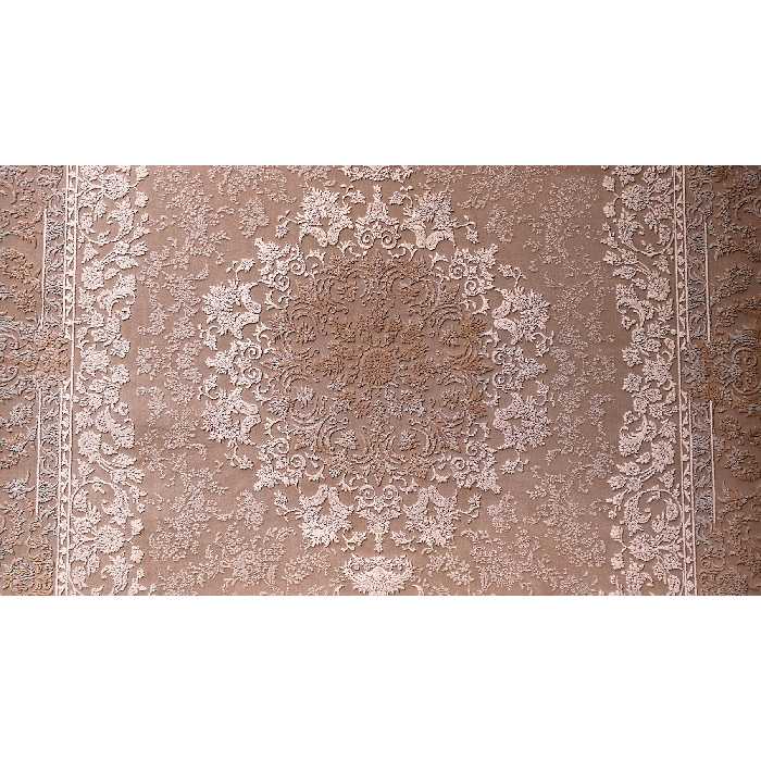 فرش ماشینی زمرد مشهد مدل 21005 زمینه بژ