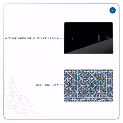 برچسب پوششی ماهوت مدل Iran-Tile1 مناسب برای تبلت سامسونگ Galaxy Tab S4 10.5 2018 T830