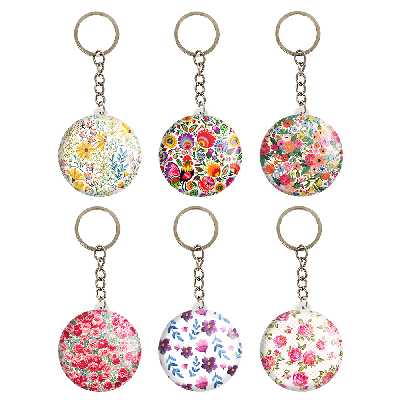 جاکلیدی خندالو طرح گل کد 101B مجموعه 6 عددی