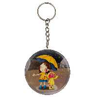 جاکلیدی طرح دختر و چتر و باران مدل S10379