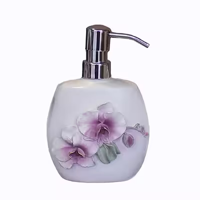 ست سرویس بهداشتی 6 پارچه طرح گلدار مدل 1101
