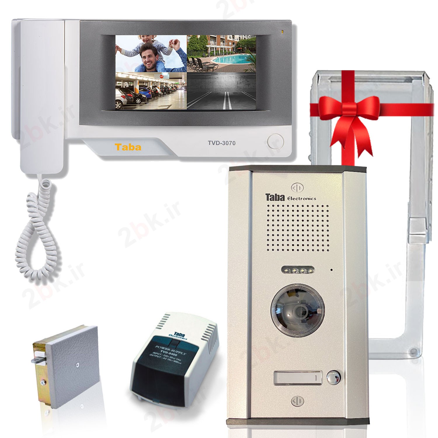 پکیج یکواحدی آیفون تصویری تابا TVD-3070(بدون تلفن کننده)
