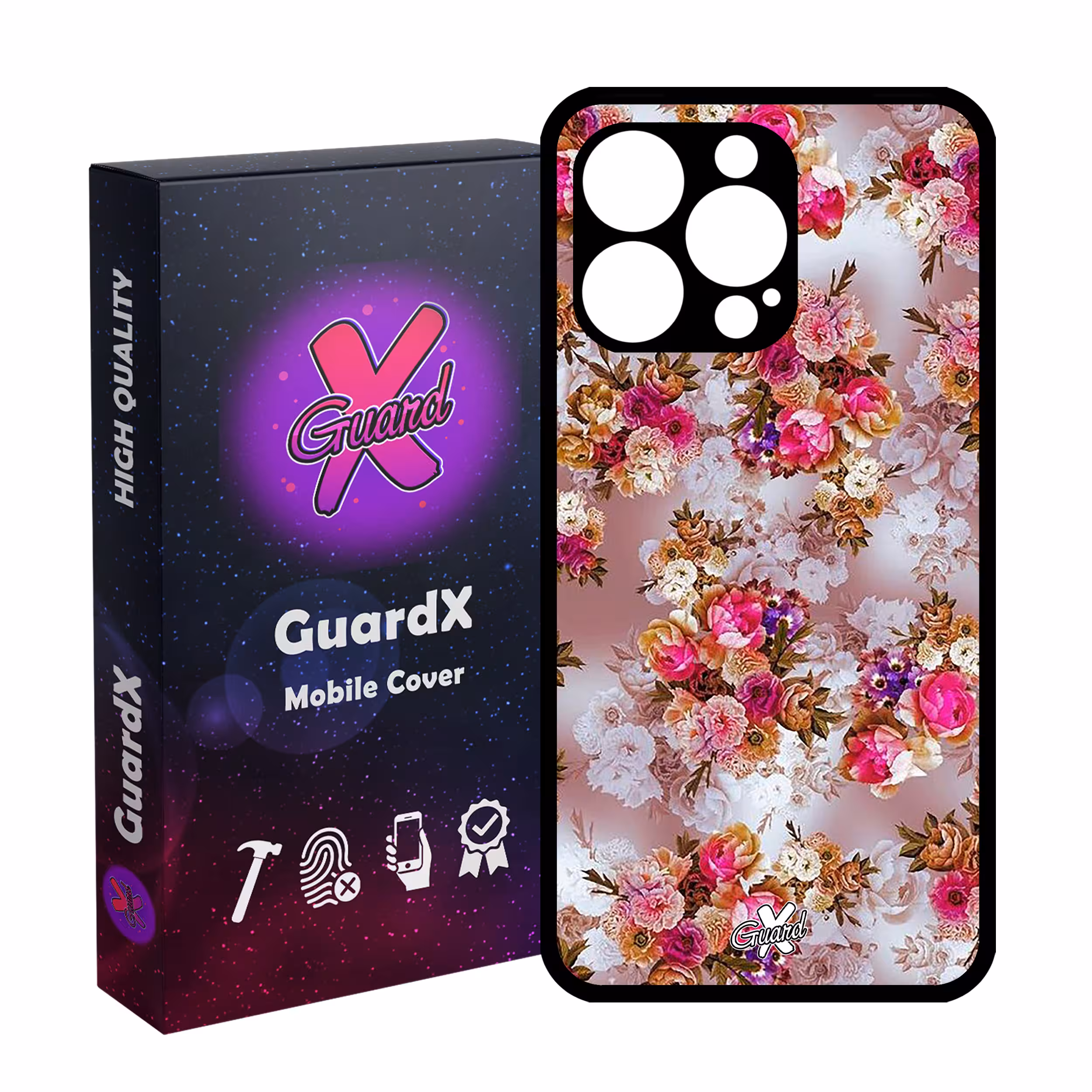 کاور گارد ایکس طرح گل مدل Glass10333 مناسب برای گوشی موبایل اپل iPhone 13 Pro