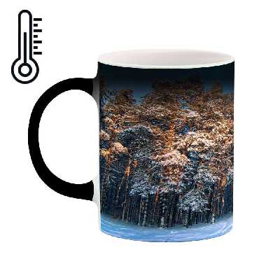 ماگ حرارتی کاکتی طرح منظره برفی مدل mgh15052