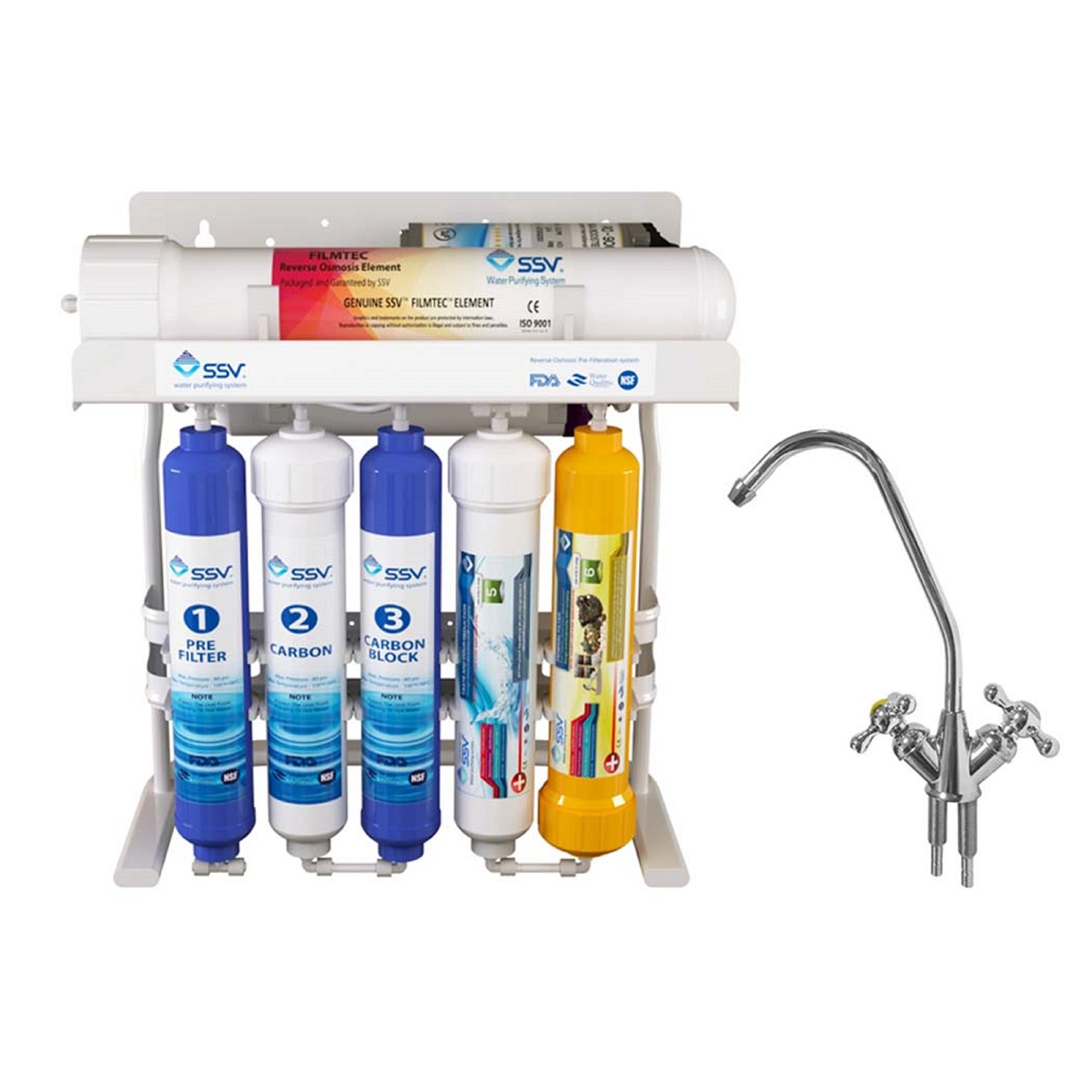 دستگاه تصفیه کننده آب اس اس وی مدل  PureLine 2W X1050 به همراه شیر تصفیه آب کد 02