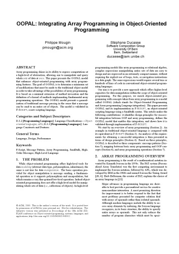خرید و دانلود نسخه کامل کتاب OOPALIntegrating array programming in object-oriented programming