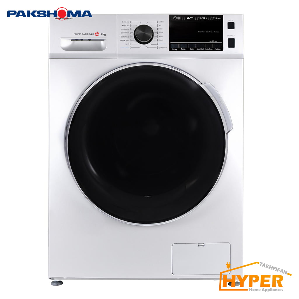 ماشین لباسشویی پاکشوما Pakshoma TFU-74436 WT سفید 7 کیلویی