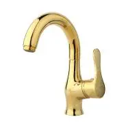 شیر روشویی متحرک راسان  مدل صدف  طلایی براق