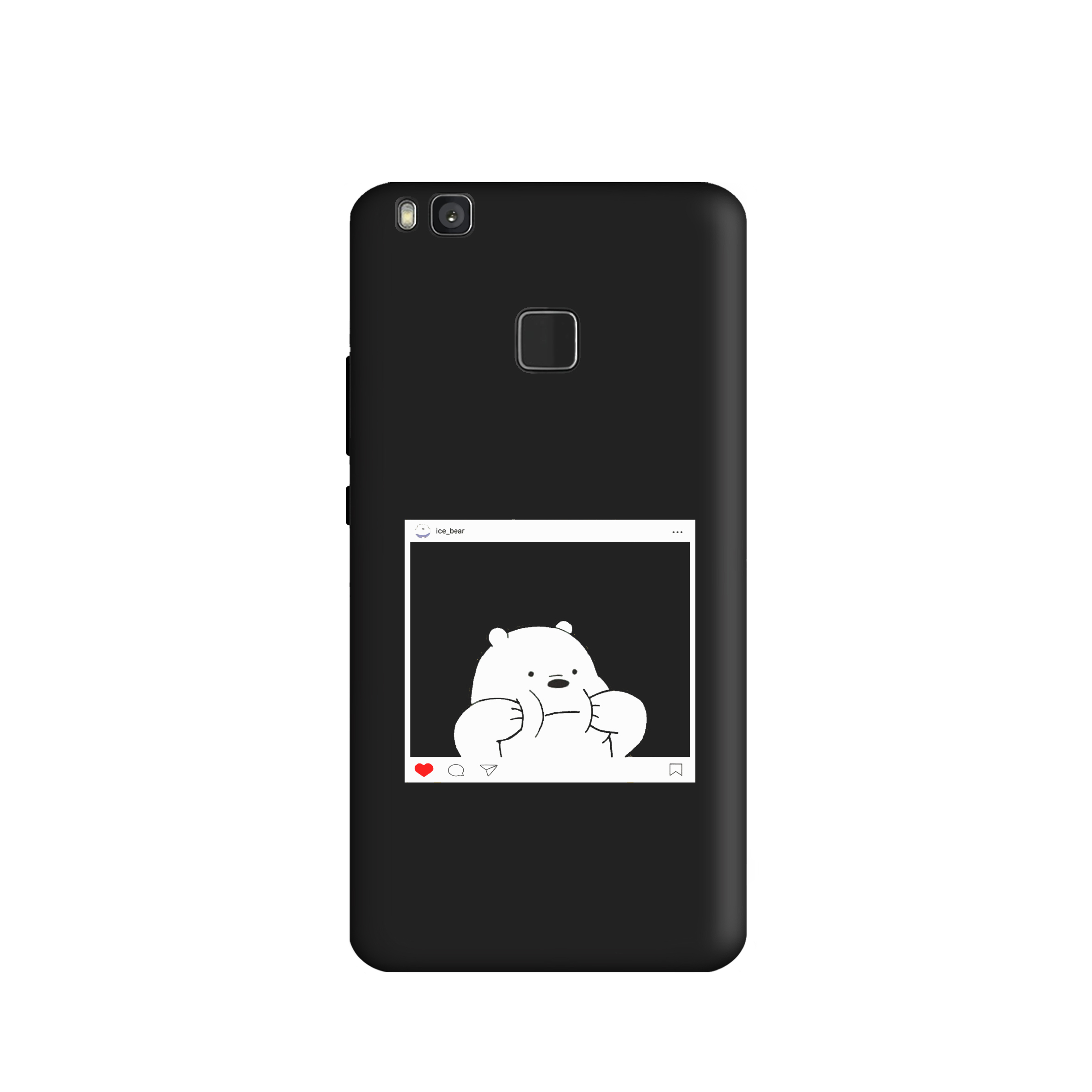 کاور طرح خرس کله فندقی کد u1741 مناسب برای گوشی موبایل هوآوی P9 Lite