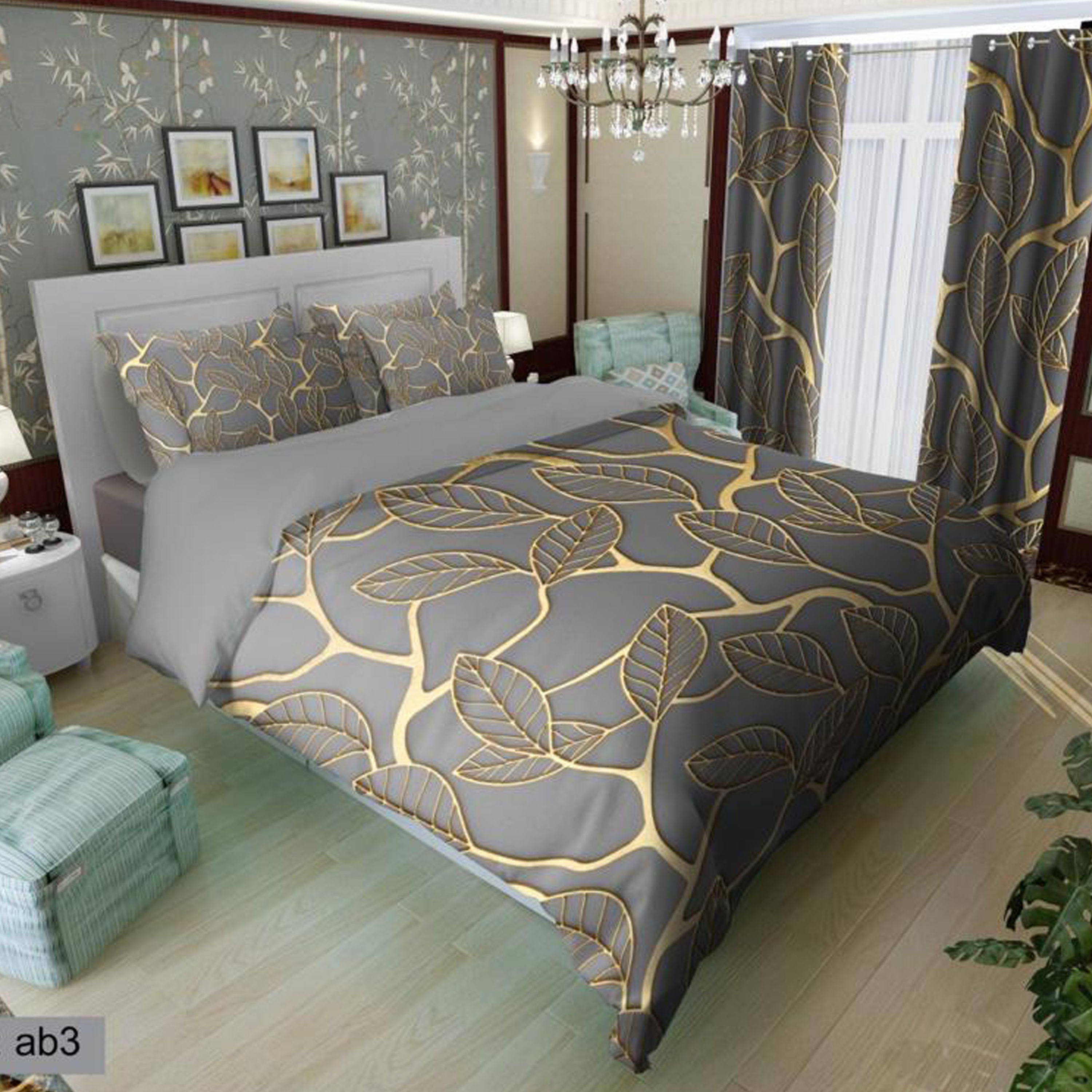 سرویس روتختی 1 نفره تنسل چاپی برندترک لند (Turk Land) کد ab 3