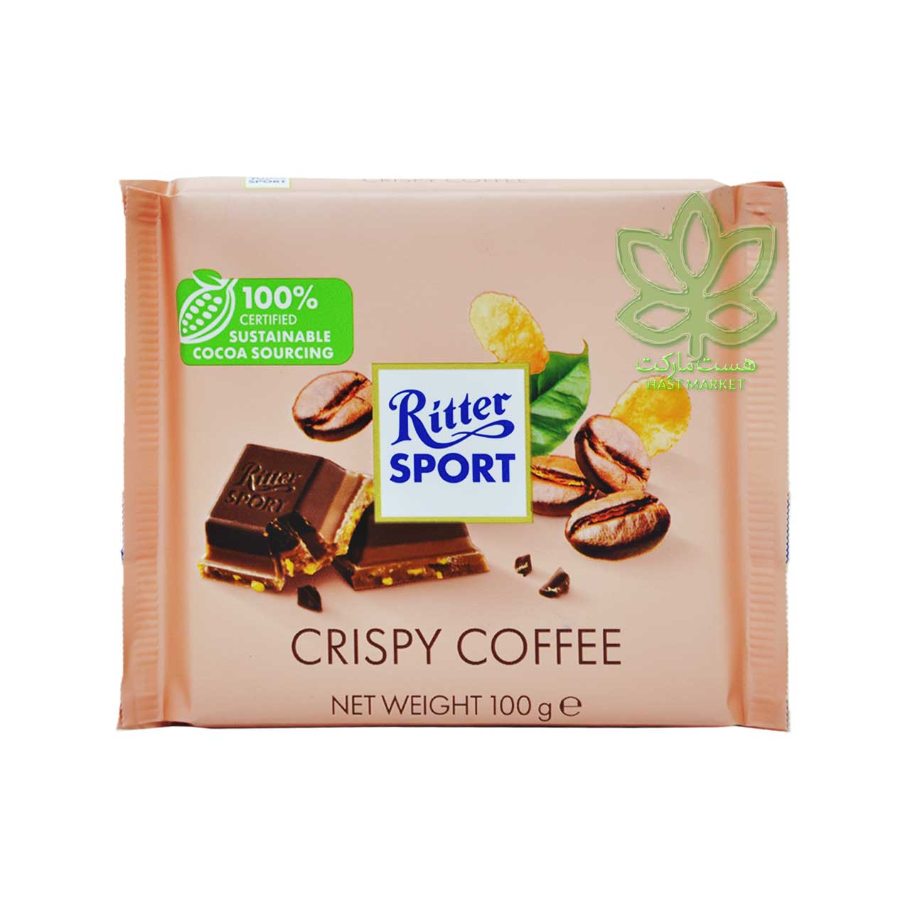 شکلات ریتر اسپرت کریسپی کافی 100 گرم - Ritter Sport