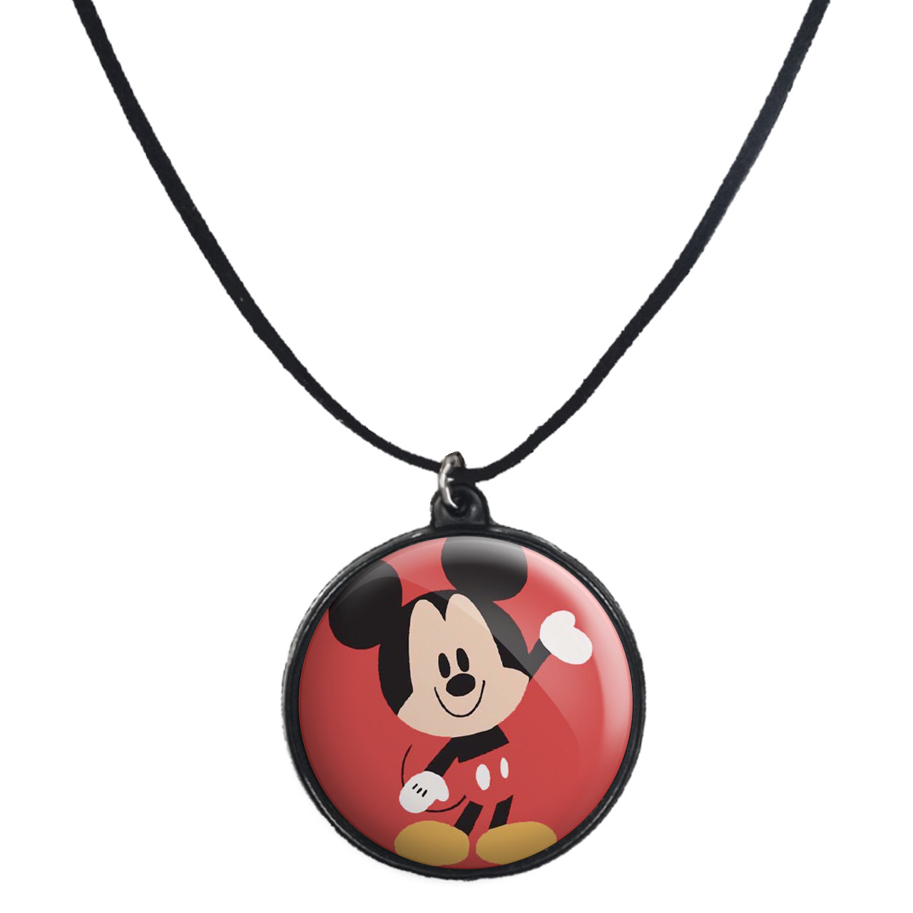 گردنبند پرمانه طرح میکی موس کد pmb.12864 مدل دو طرفه