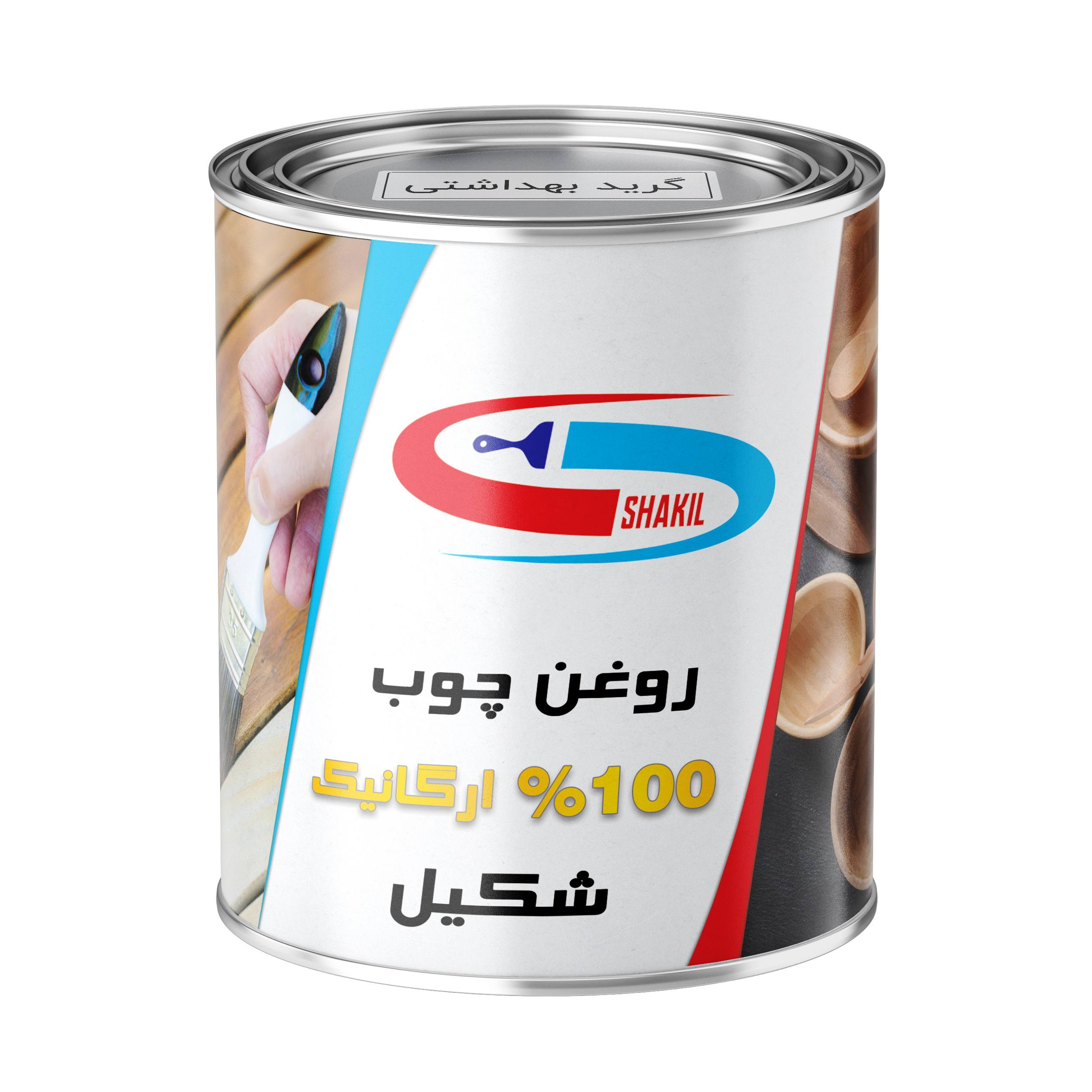 روغن چوب گیاهی گردویی شکیل مدل FSG-WLNT حجم 1 لیتر